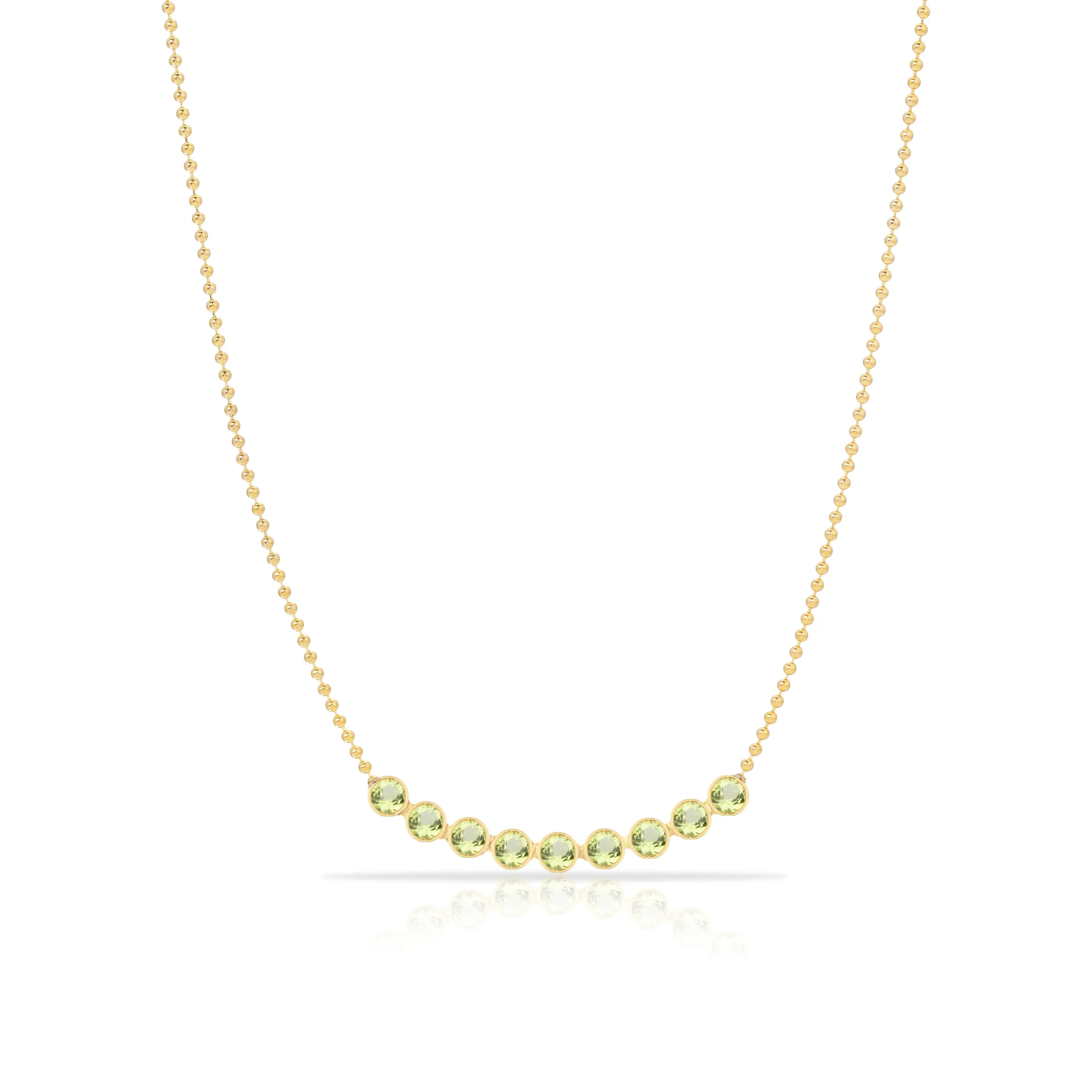 Birthstone Arc Layering Necklace - Yellow Gold