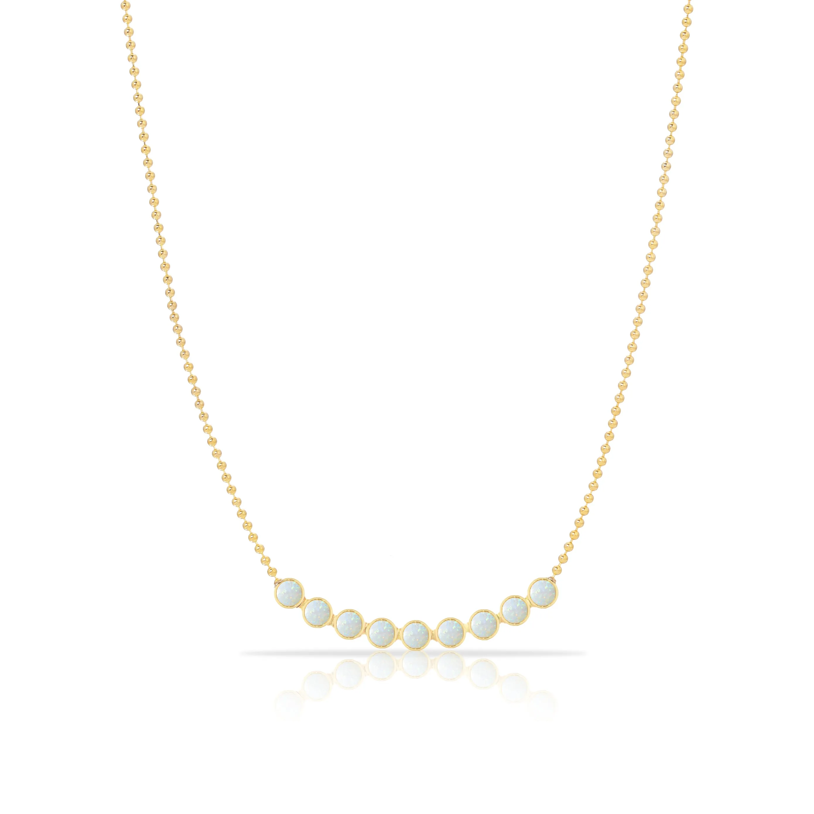 Birthstone Arc Layering Necklace - Yellow Gold