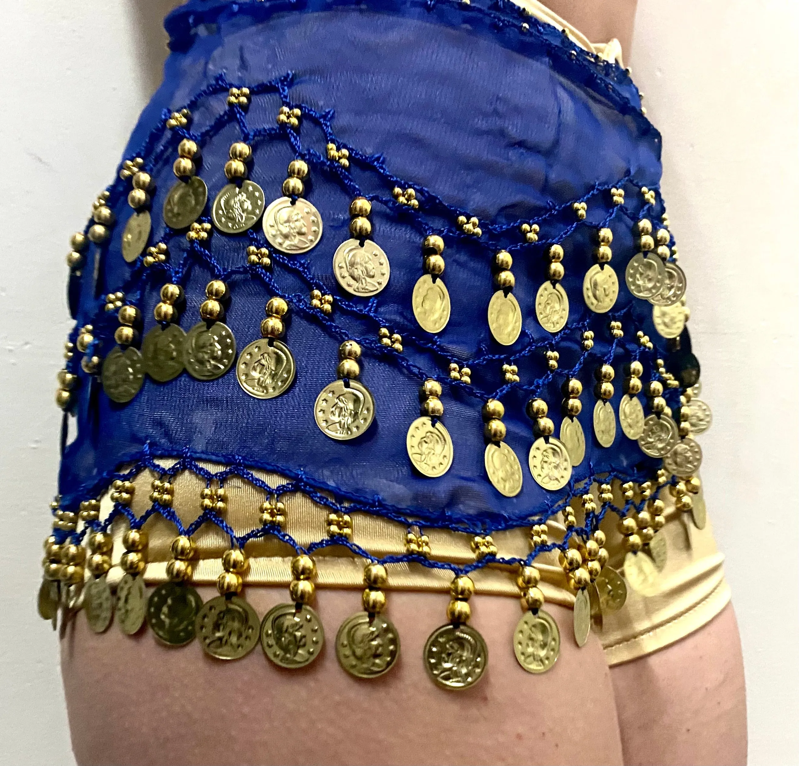 Black Bellydance Gold Coin Belt