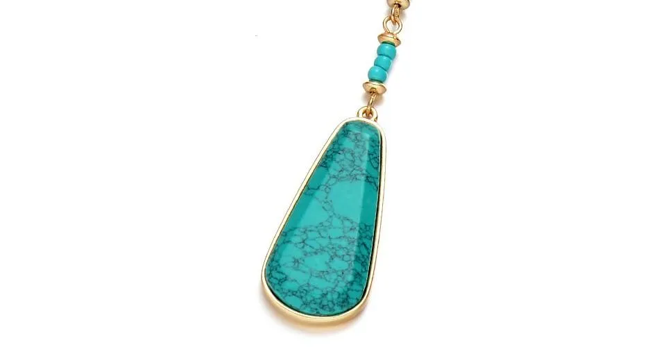 Bohemian Stone Pendant Necklace