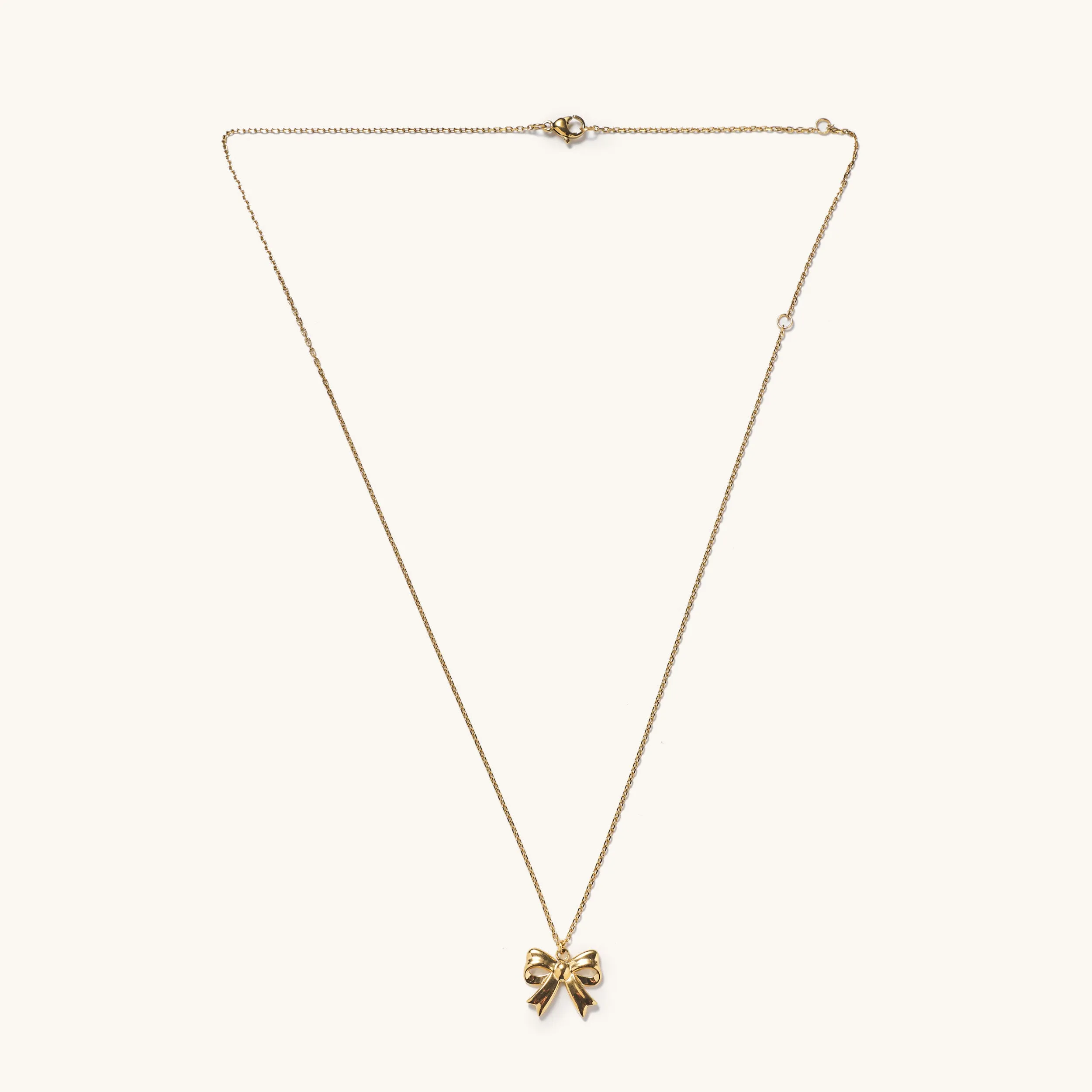 Bow Necklace- Gold