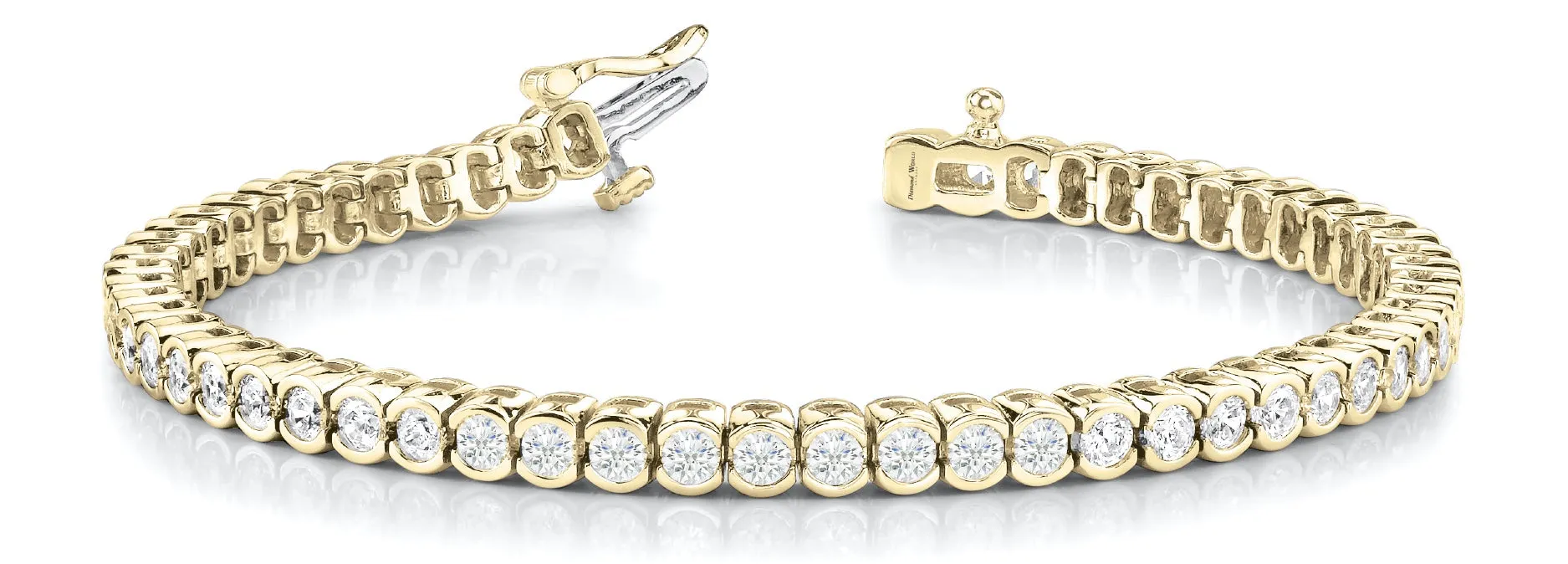 Channel set Brilliant cut Diamonds Bracelet