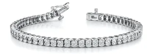 Channel set Brilliant cut Diamonds Bracelet