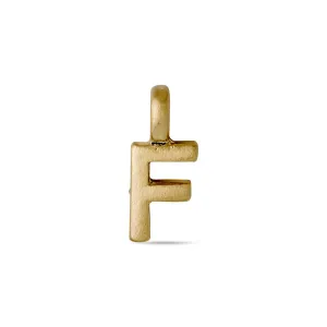 CHARM F pendant, gold-plated