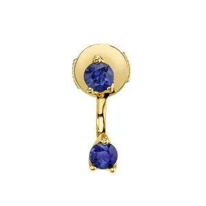 CLASSIC BLUE SAPPHIRE ORBIT EARRING