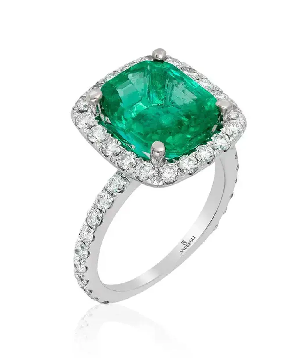 Columbian Emerald Mirror Ring