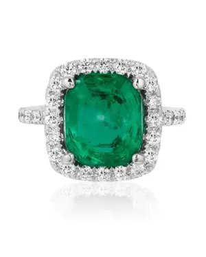 Columbian Emerald Mirror Ring