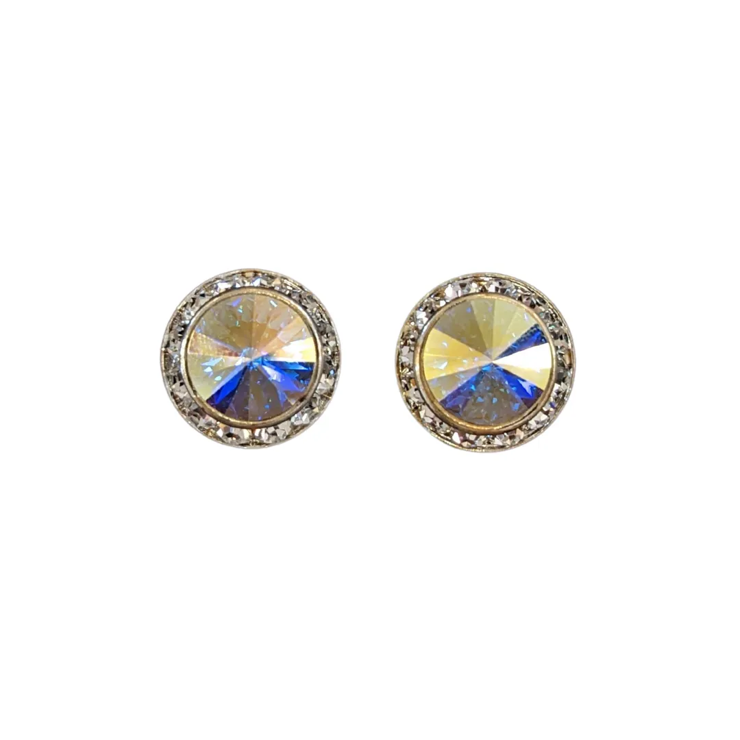 Competition Crystal Stud Earrings - AB - 3 sizes