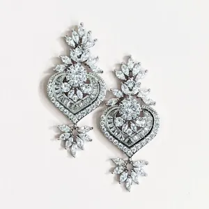 Crystal Floral Bridal Earrings