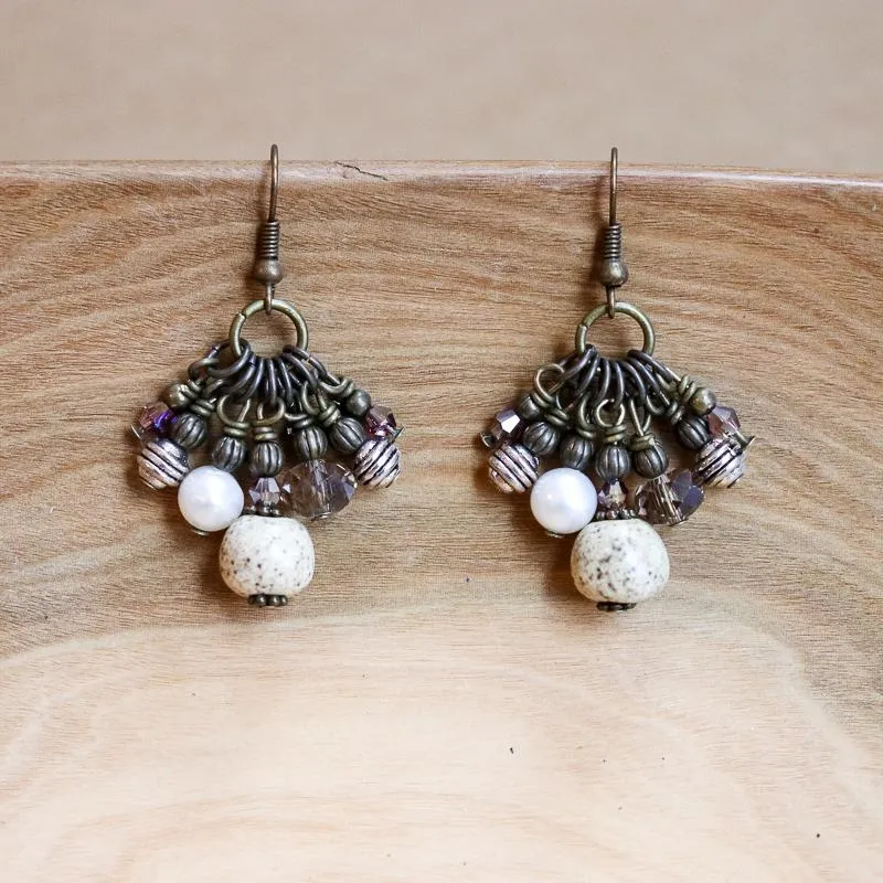 Crystal Marbleized Earrings