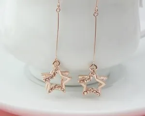 Dangle Earrings Star Shaped Crystal Hook Earrings