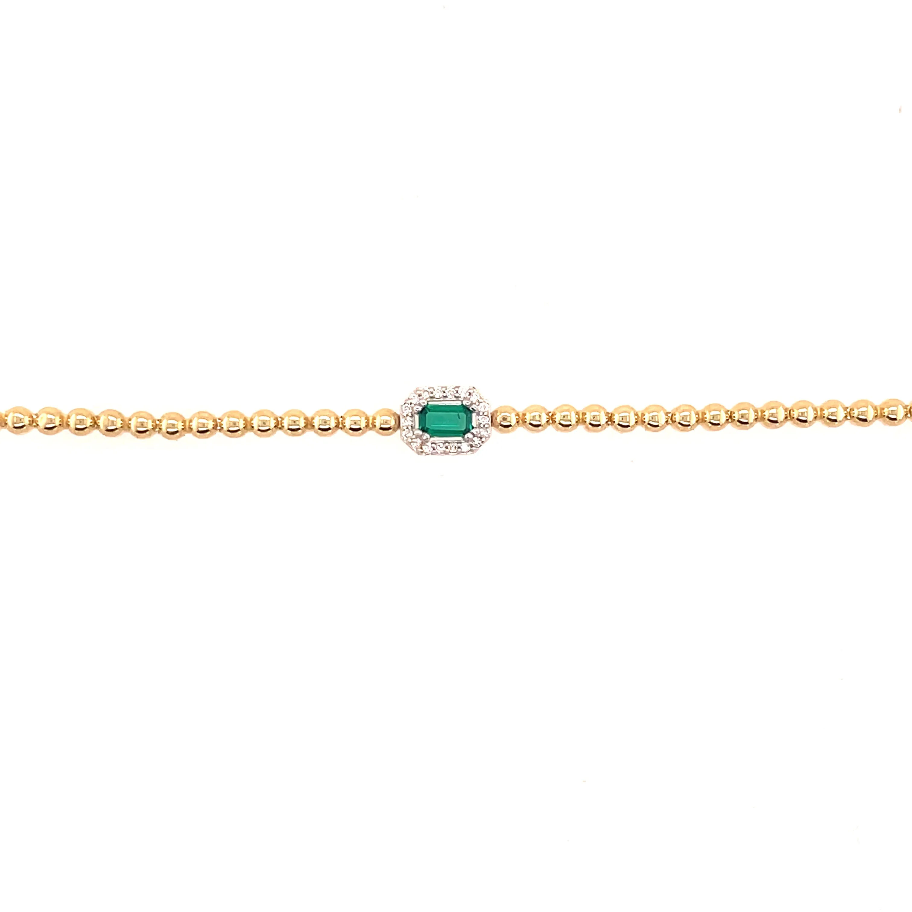 Diamond and Colored Stone Single Station Bracelet