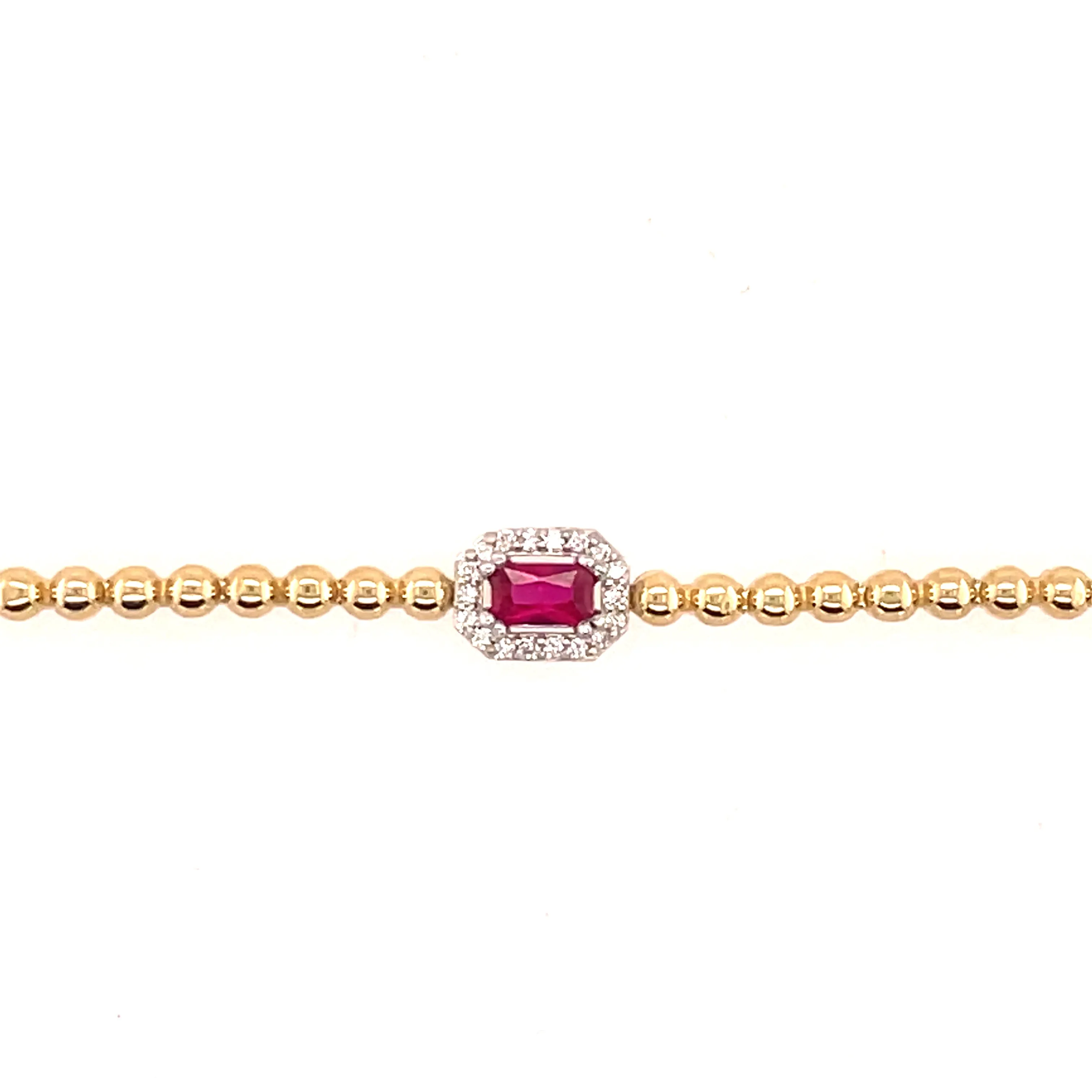 Diamond and Colored Stone Single Station Bracelet