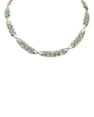 Diamond and Opal Necklace