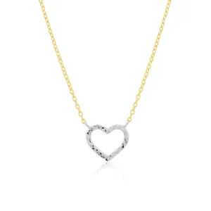 Diamond Cut Heart Necklace