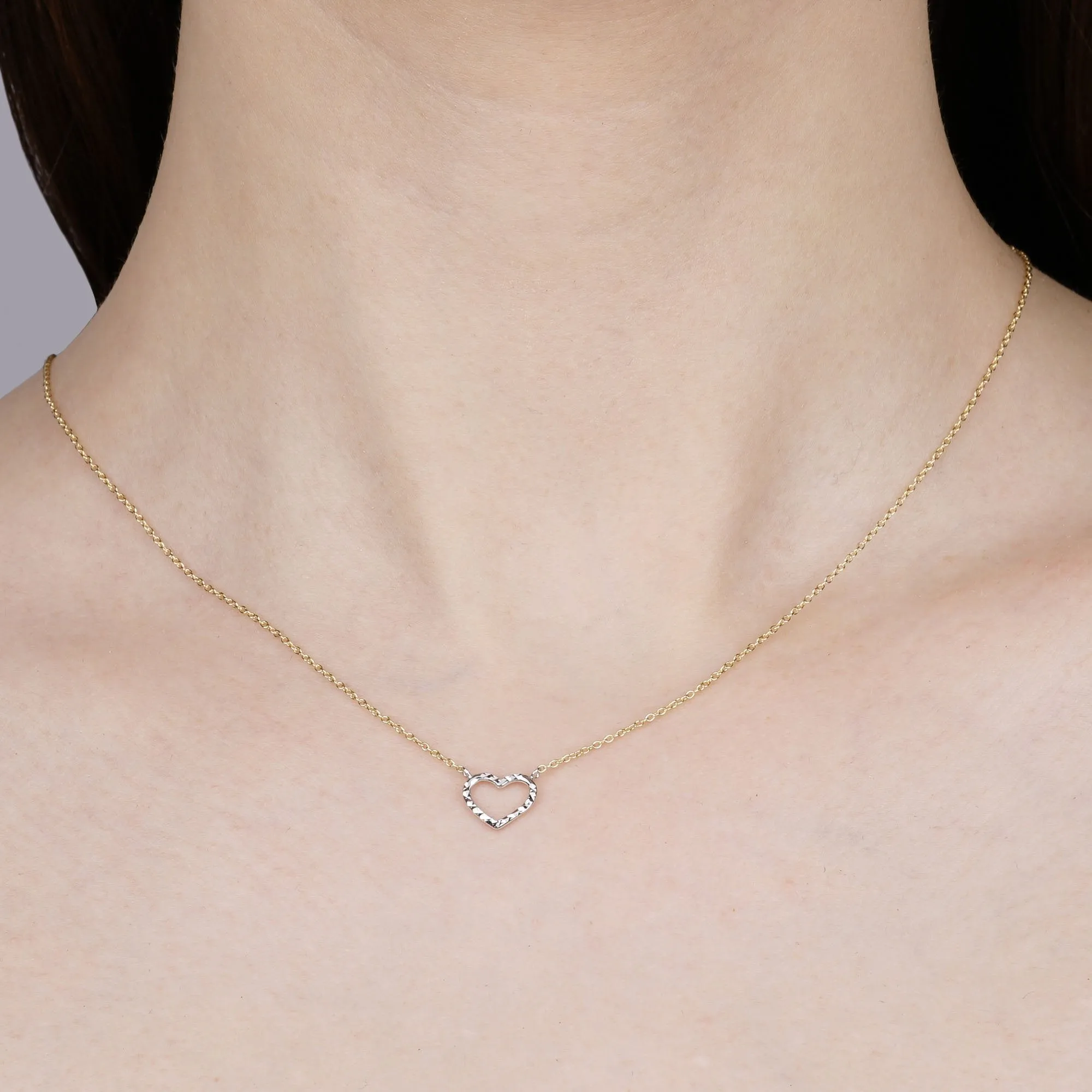 Diamond Cut Heart Necklace