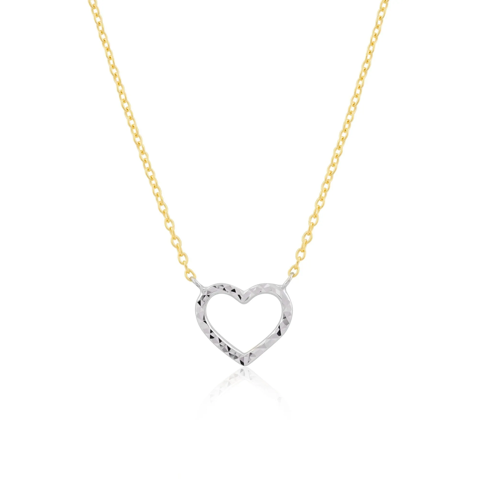 Diamond Cut Heart Necklace