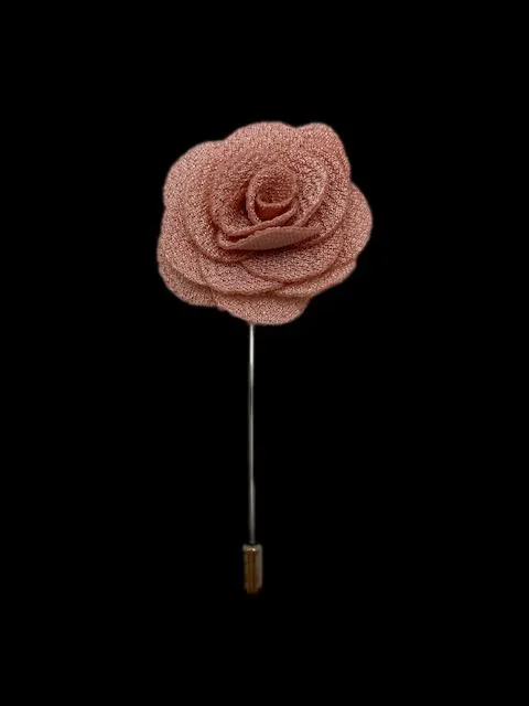 Dusty Rose Gold Lapel Flower Pin