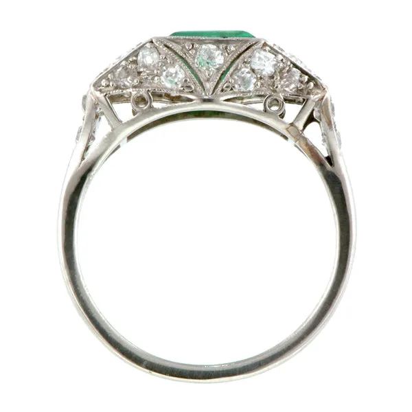 Edwardian Emerald & Diamond Ring