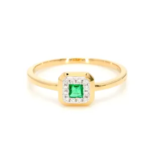 Emerald and Diamond Ring