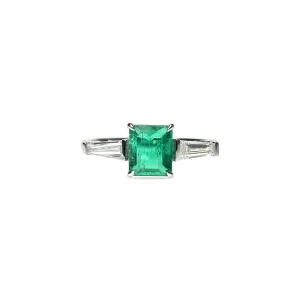 Emerald Ring with Tapers