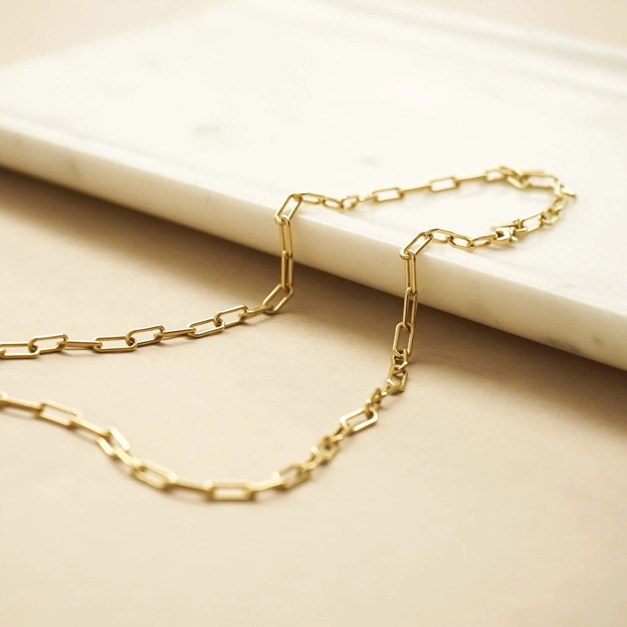 Estée Lalonde Open Box Chain Necklace 18ct Gold Plate