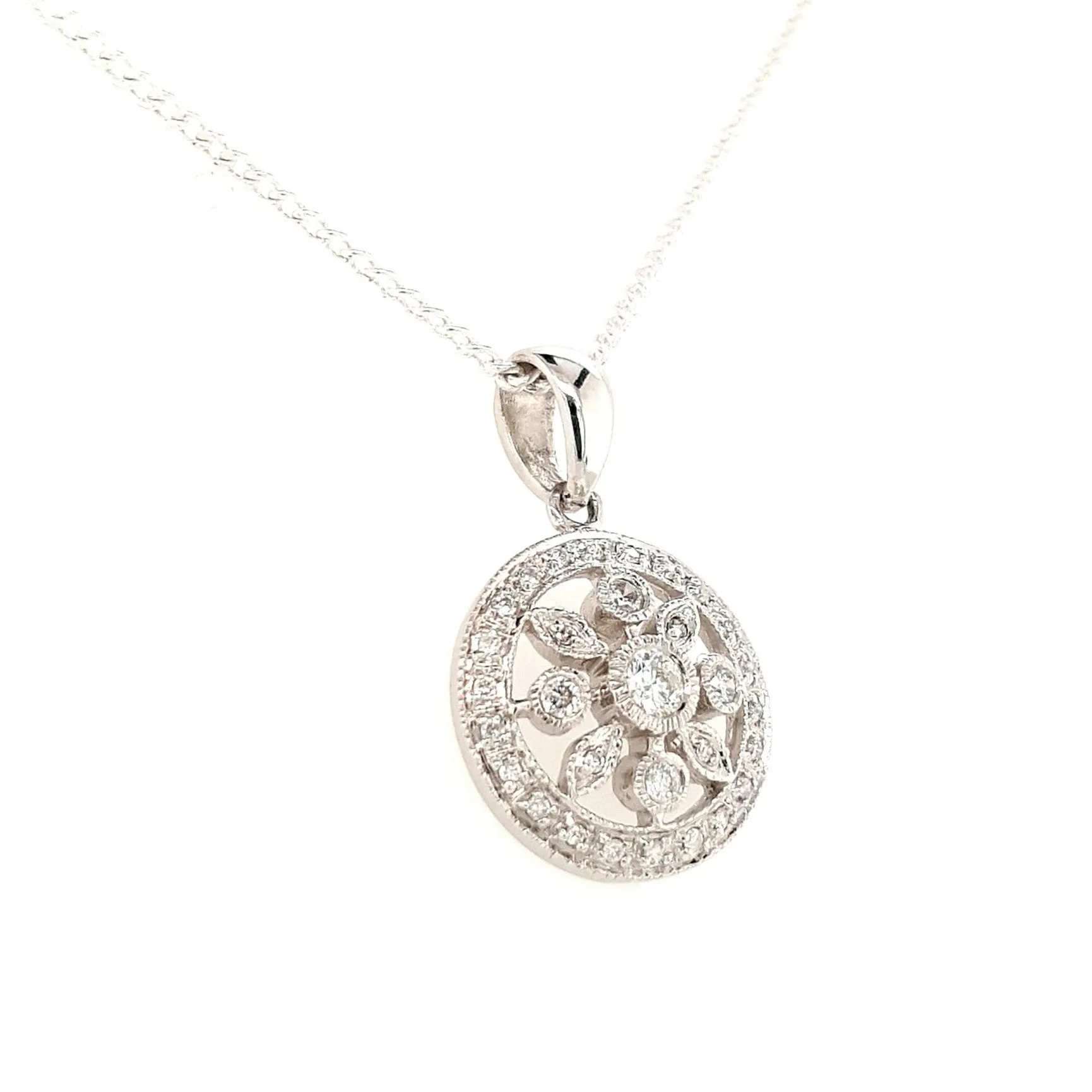 Floral Diamond Pendant