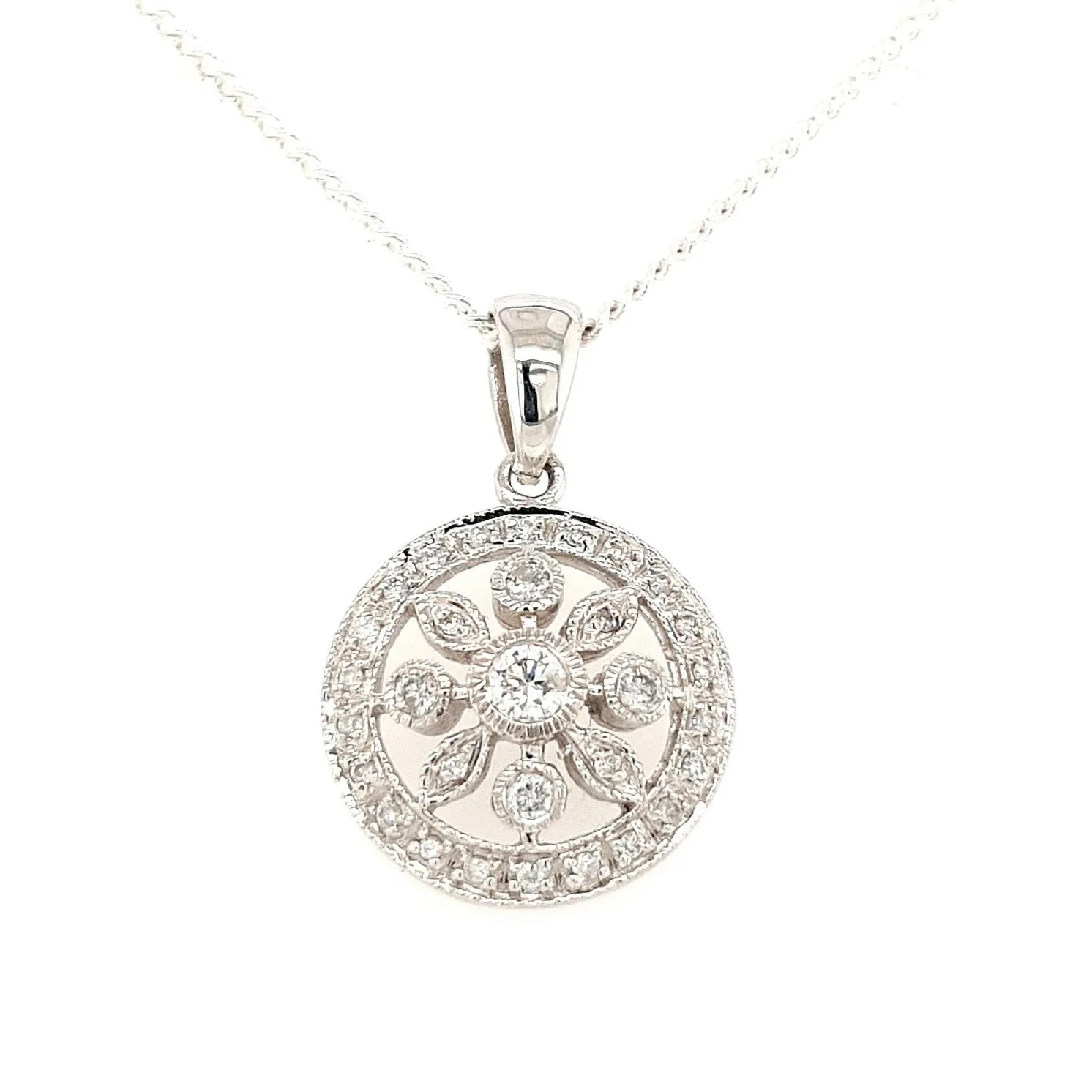 Floral Diamond Pendant