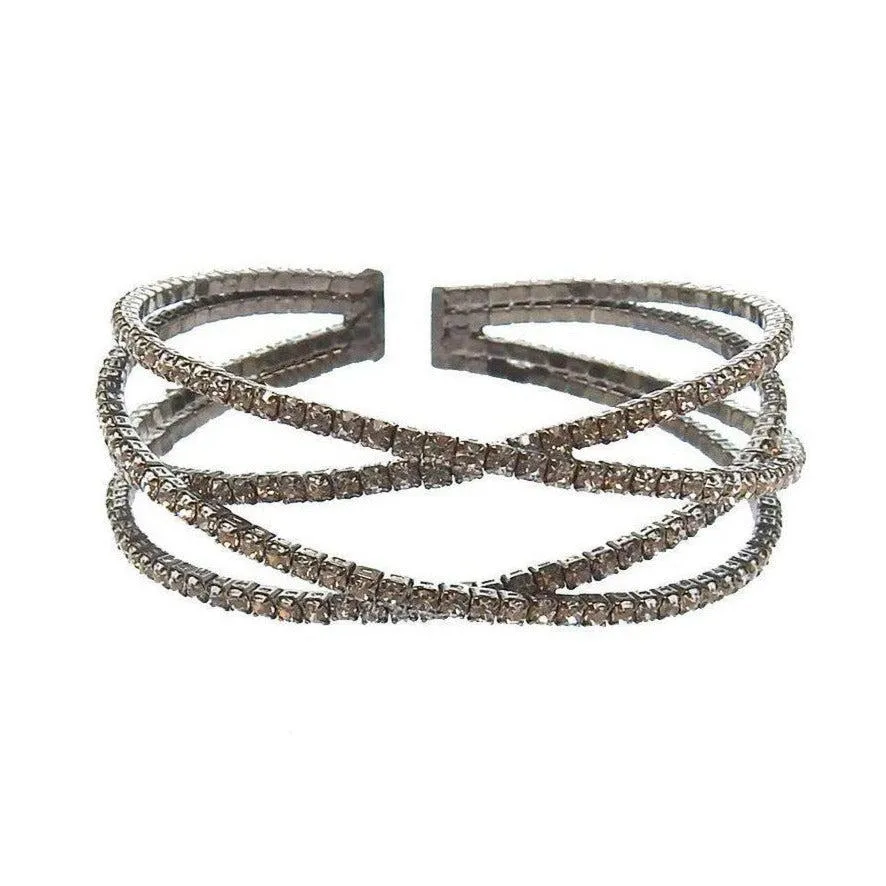 Four Row Crystal Cuff