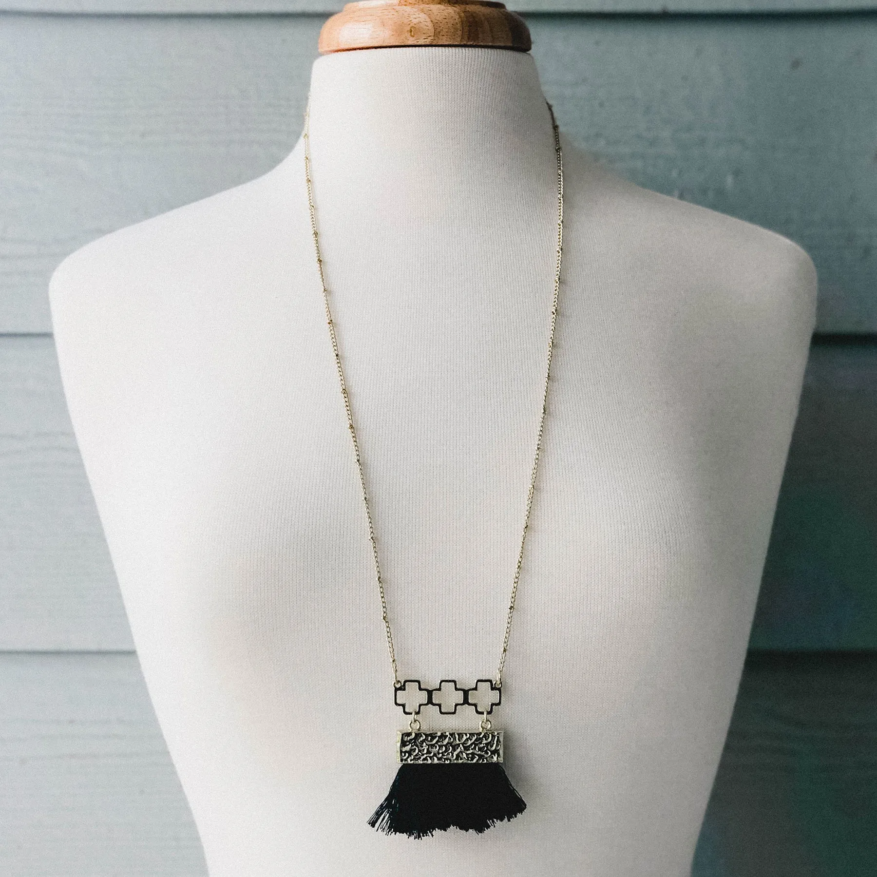 Fringe Necklace - Black