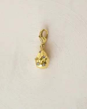 Gold Brass Studed Pearl Charm Pendants/Charm