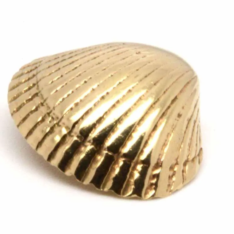 Gold Cockle Shell Charm