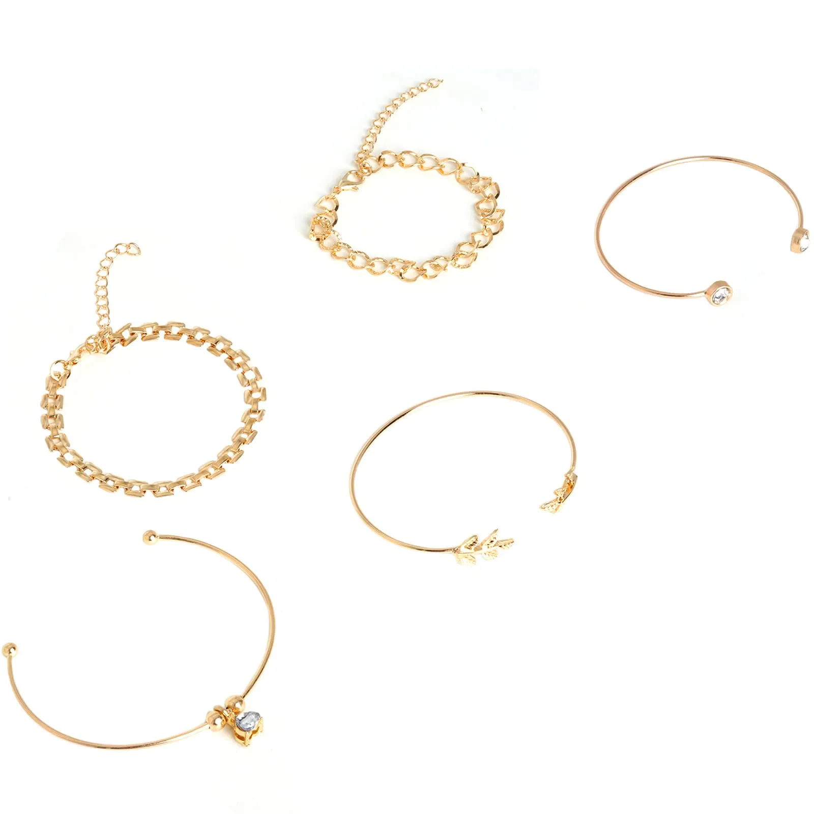 Gold Crush Set of 5 Bracelets