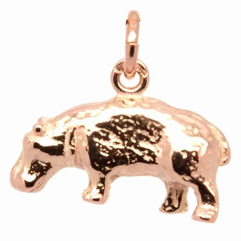 Gold Hippo Charm