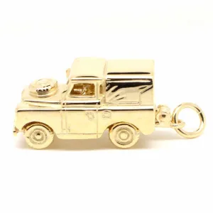 Gold Landrover Charm