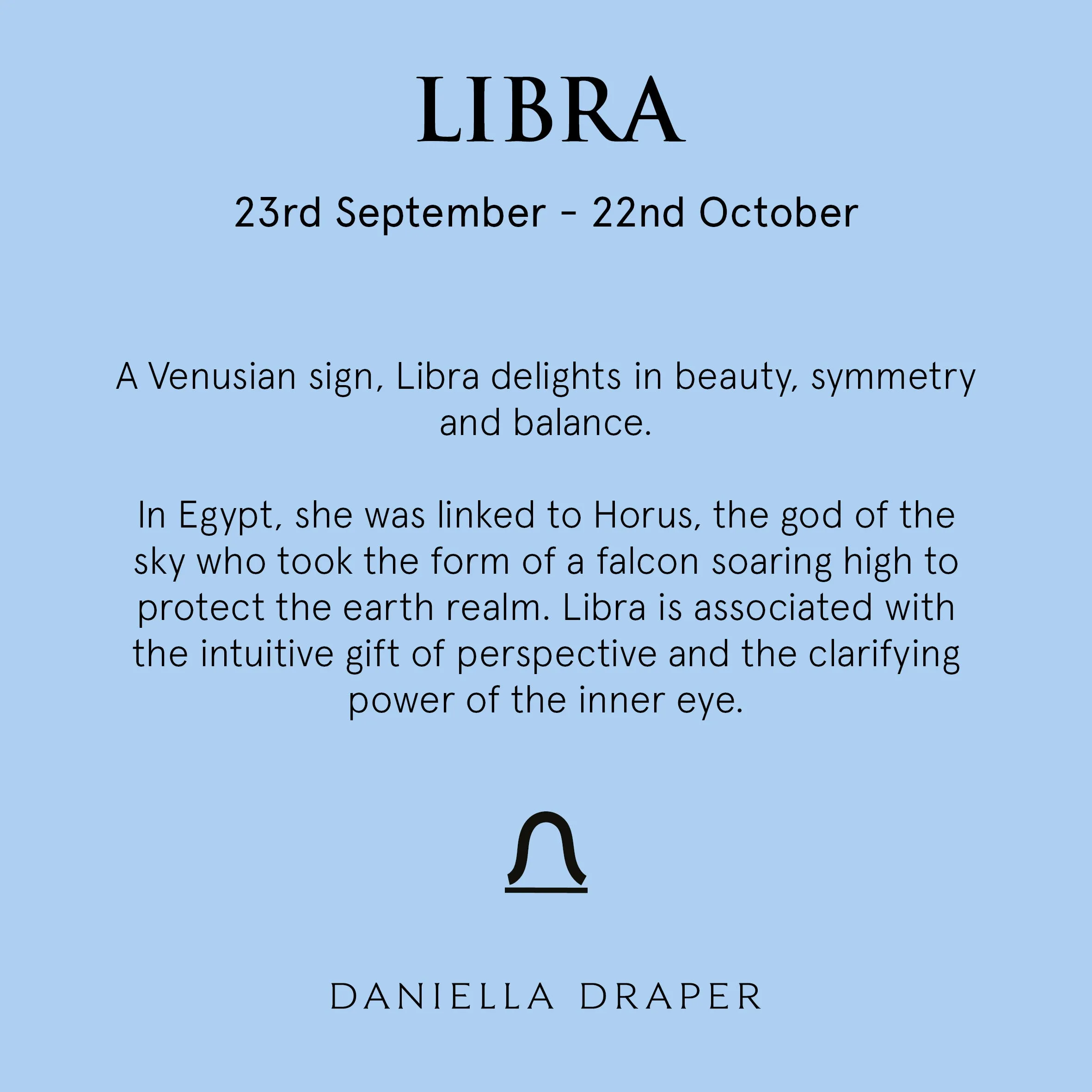 Gold Mini Libra Horoscope & Tourmaline Birthstone Necklace