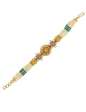 Gold Pearl Bracelet 22 Karat