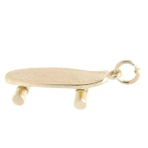 Gold Skateboard Charm