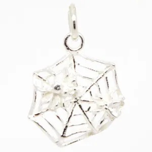 Gold Spider Web Charm