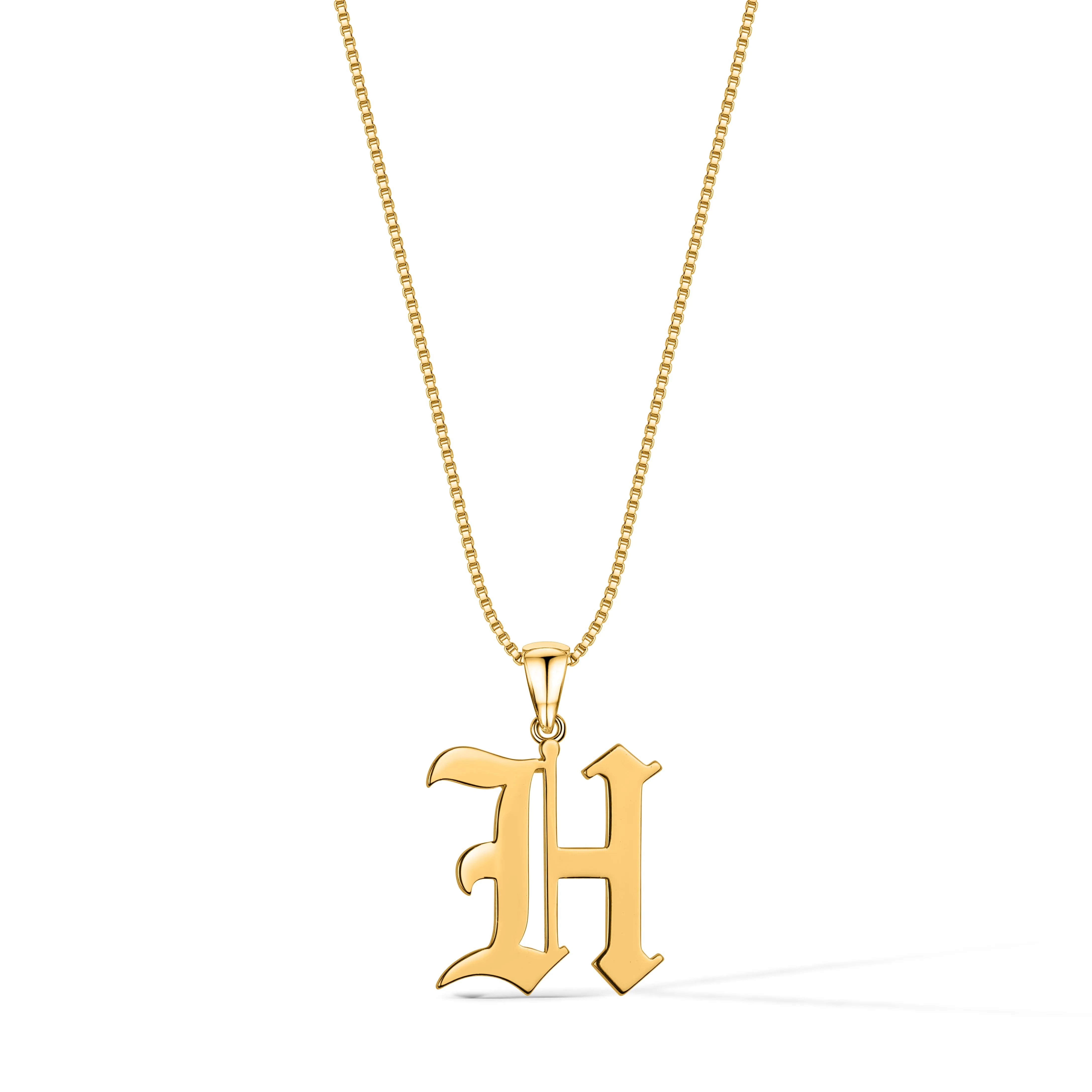 Gothic Initial Necklace