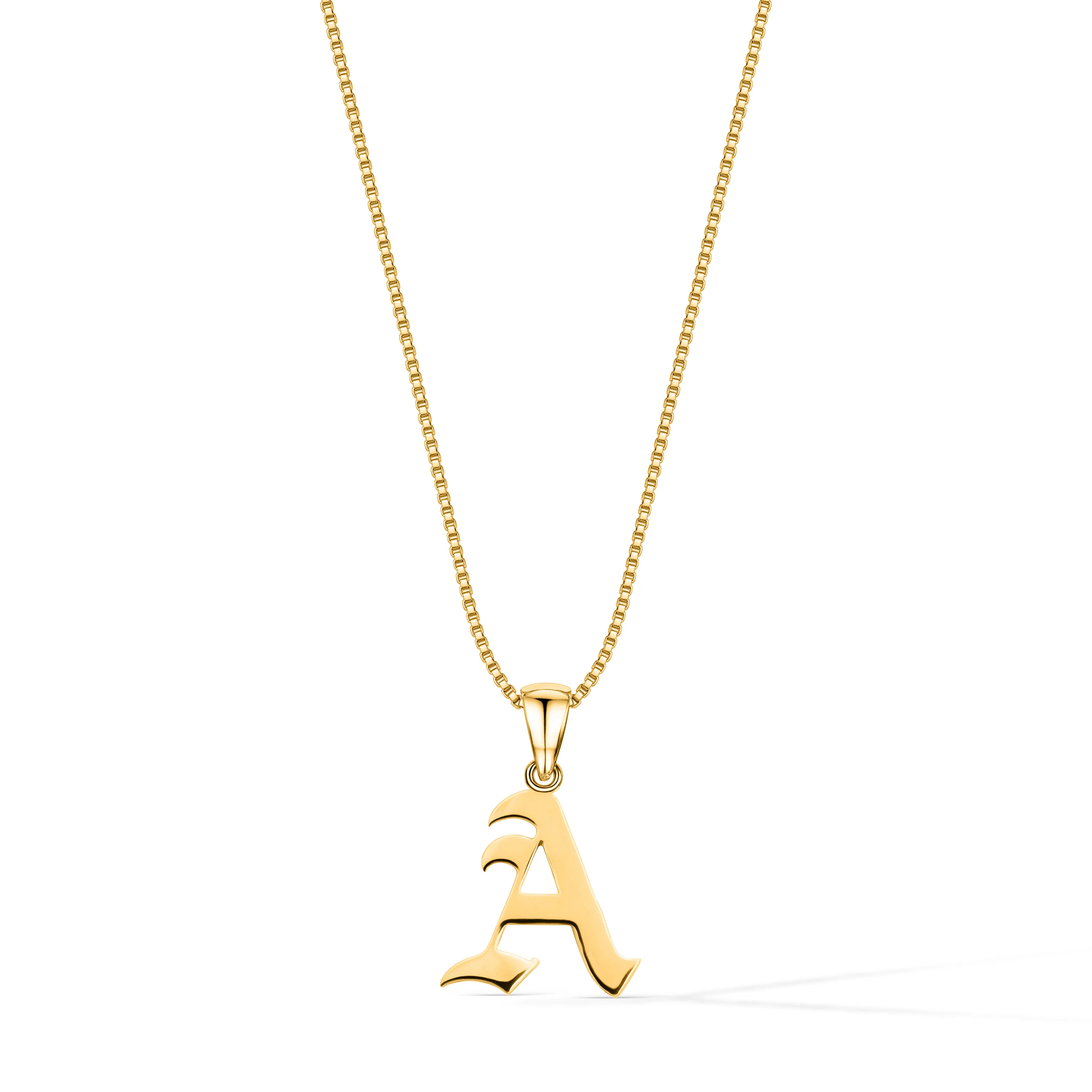 Gothic Initial Necklace