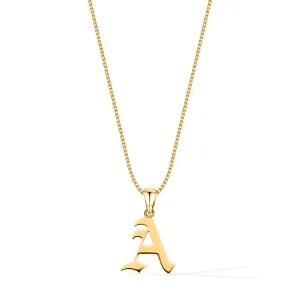 Gothic Initial Necklace