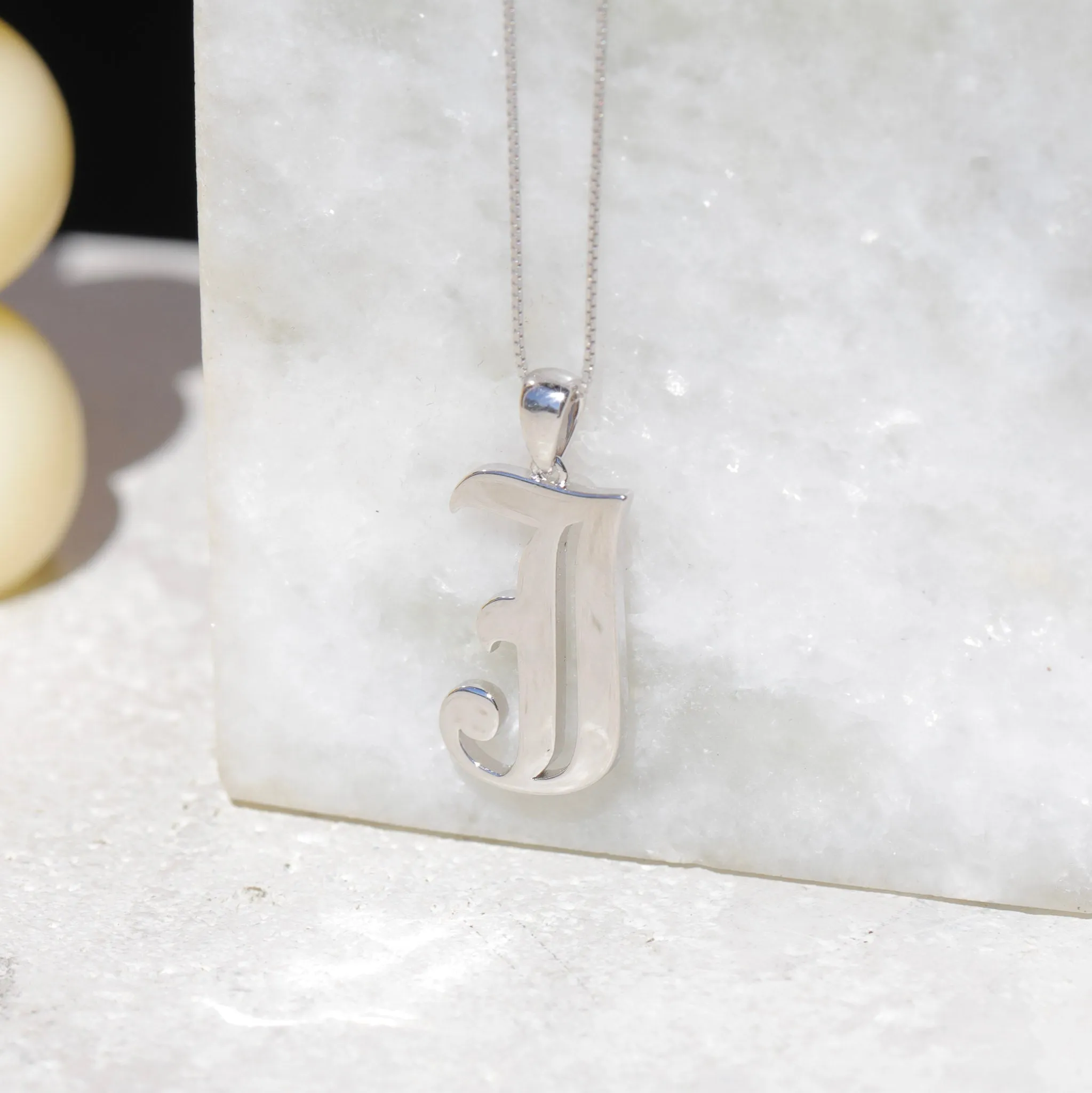 Gothic Initial Necklace