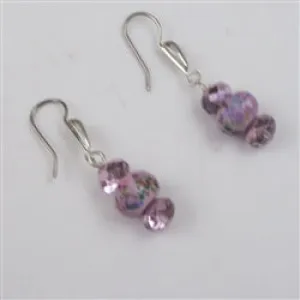 Handmade Artisan Pink Bead Earrings