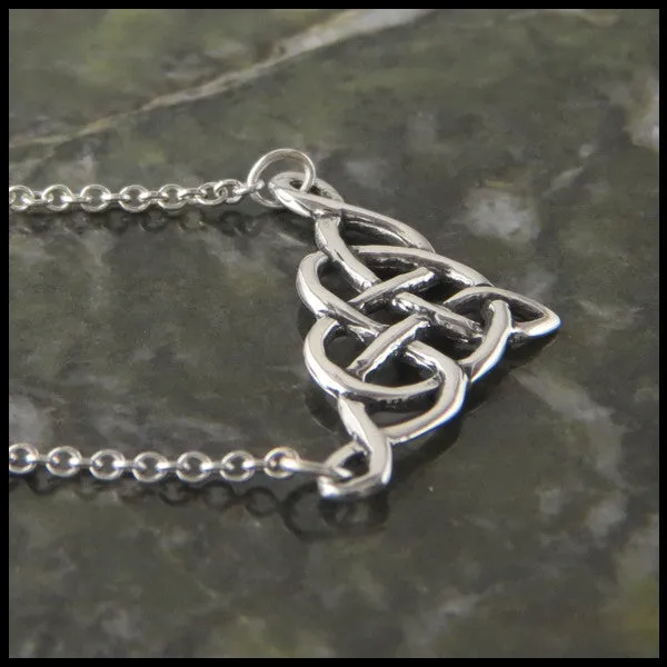 Heart Knot Bar Necklace