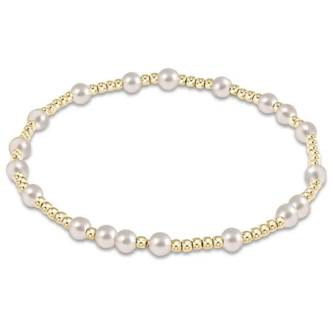 Hope Unwritten 4mm Bead Bracelet - Pearl