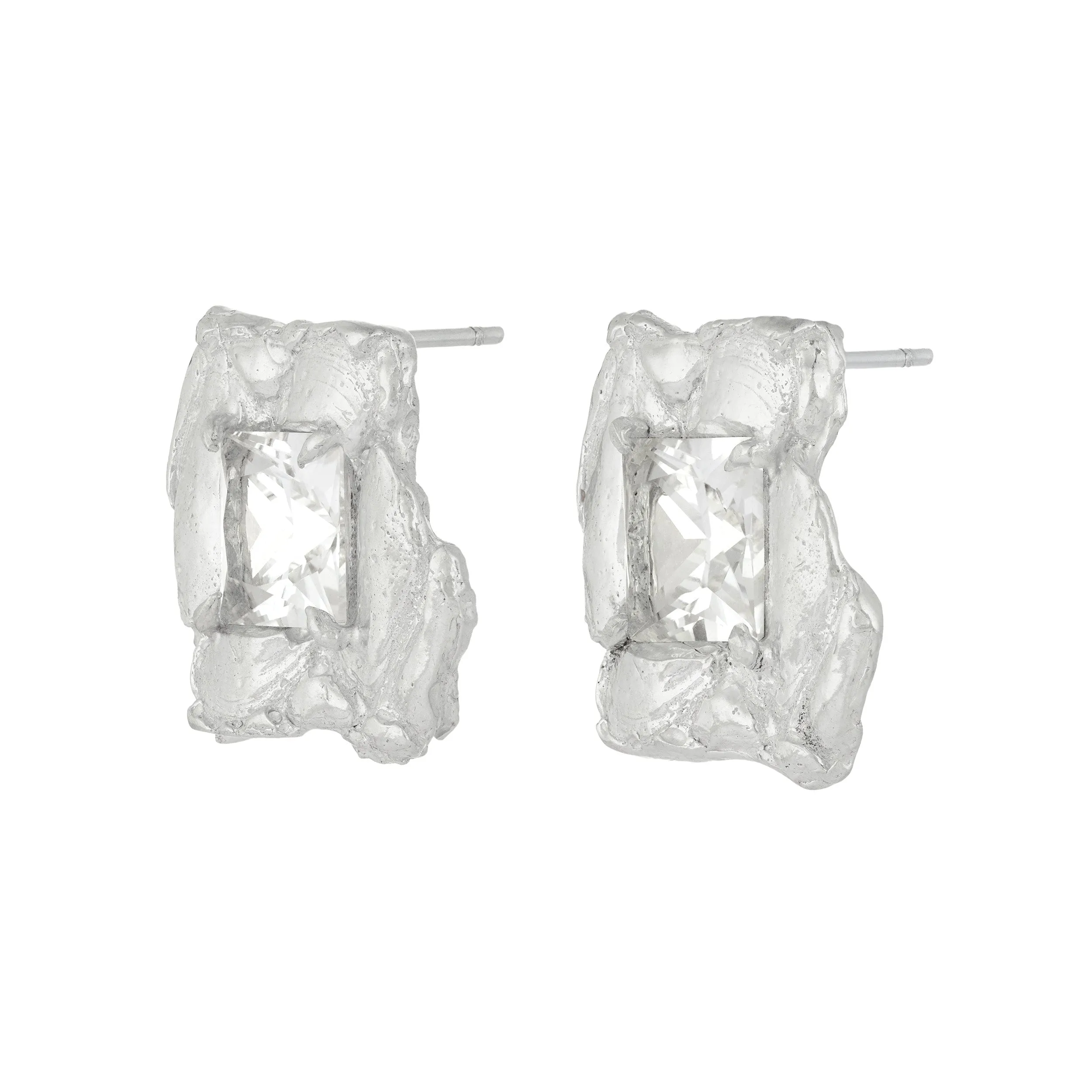 Jaqi White Sapphire Argenti Earrings