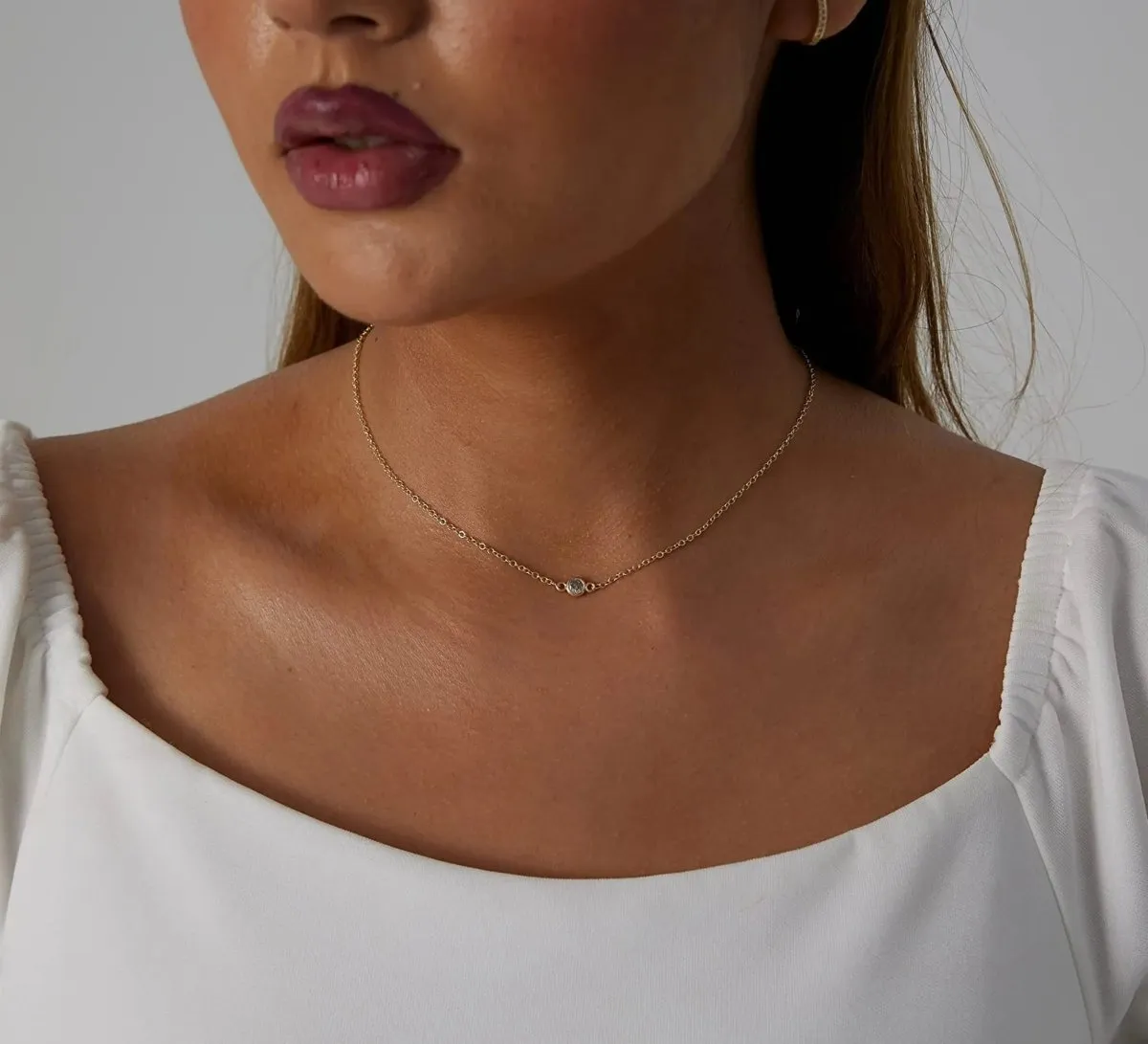 Kyerlyn Cubic Zirconia Dainty Gold Necklaces