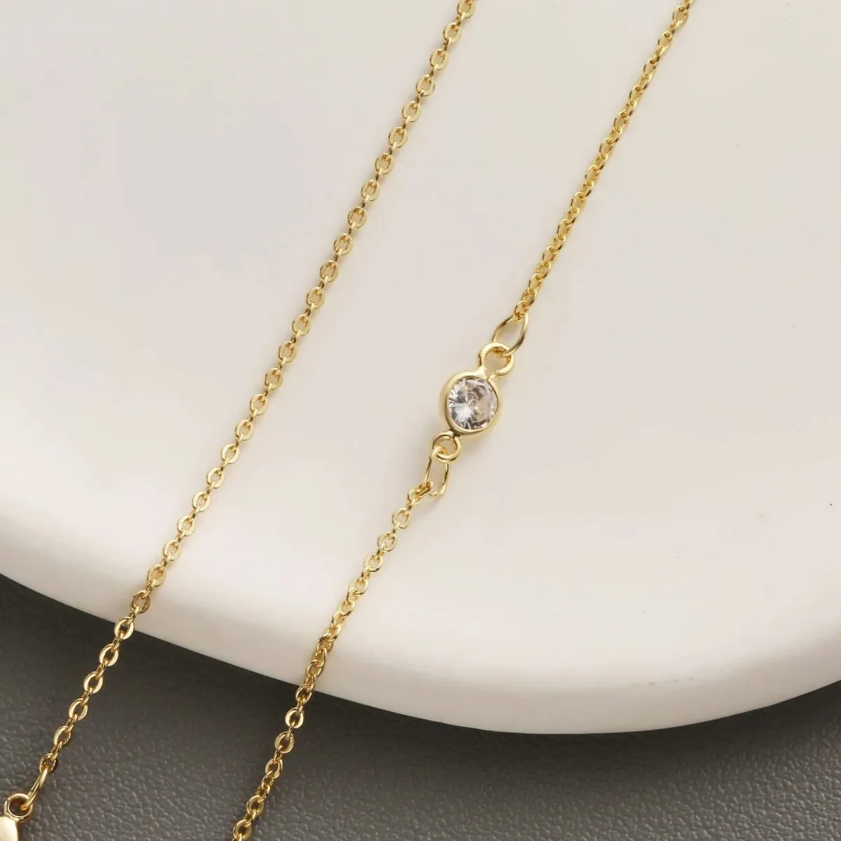 Kyerlyn Cubic Zirconia Dainty Gold Necklaces