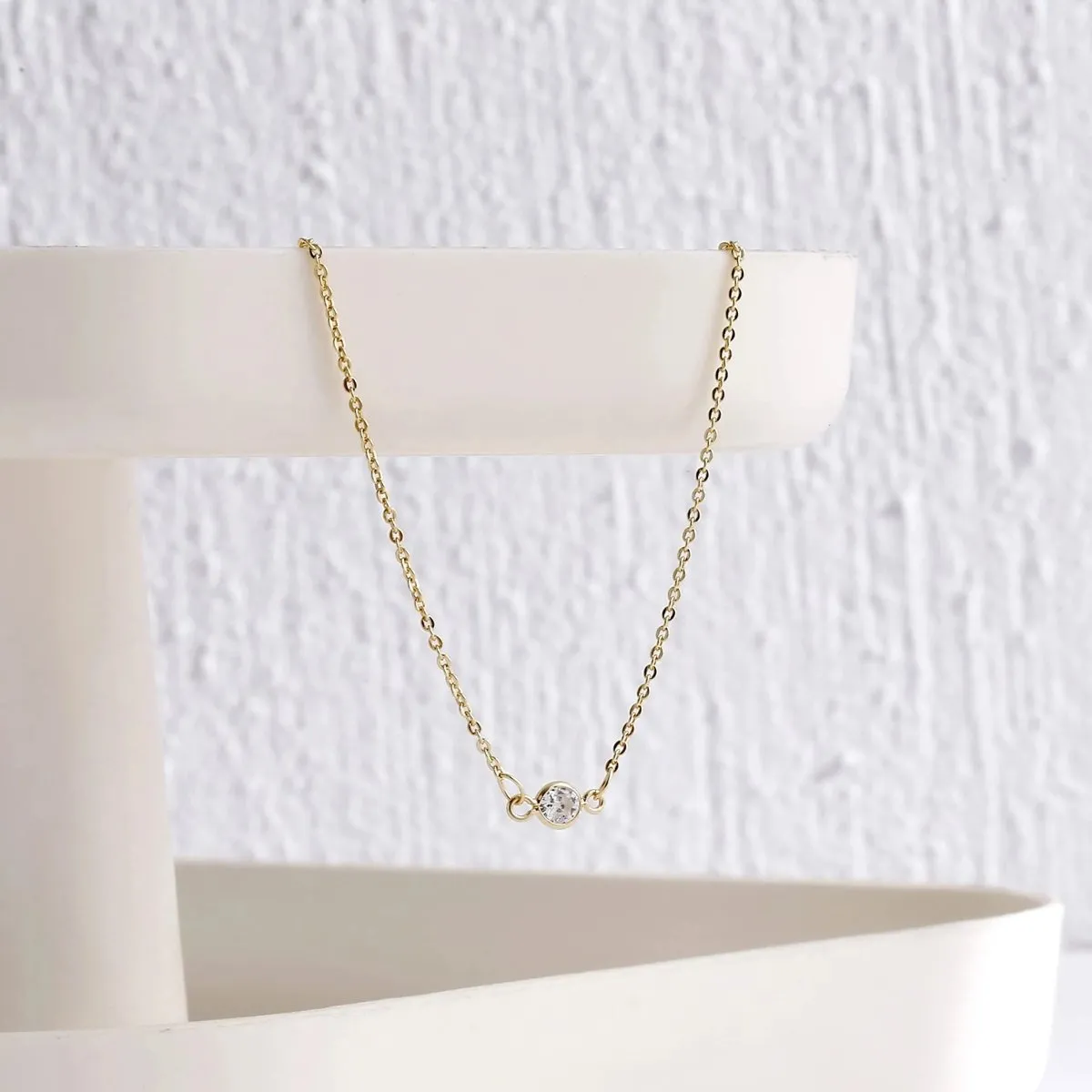 Kyerlyn Cubic Zirconia Dainty Gold Necklaces